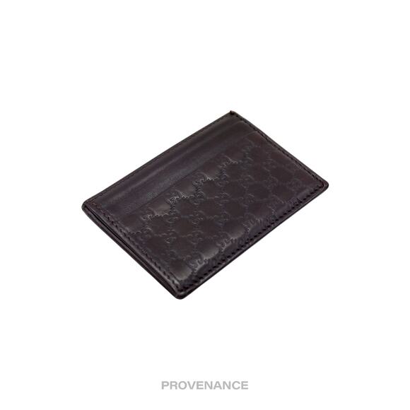 🔴 Gucci Card Holder Wallet - Dark Chocolate MicroGuccissima - Picture 4 of 6